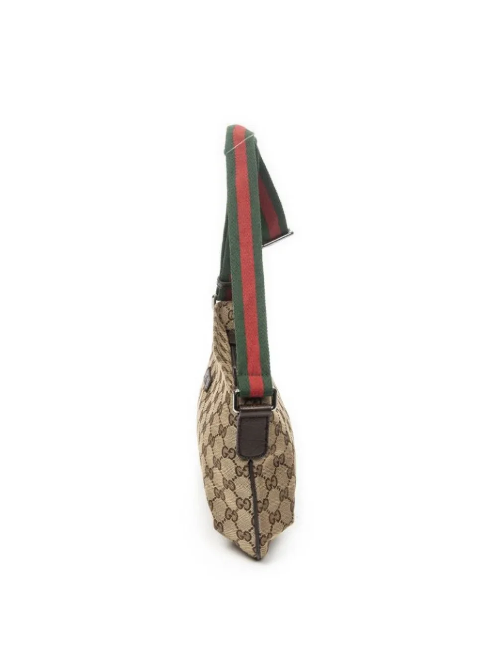 Gucci Mini Zip Crossbody Brown Beige GG Canvas